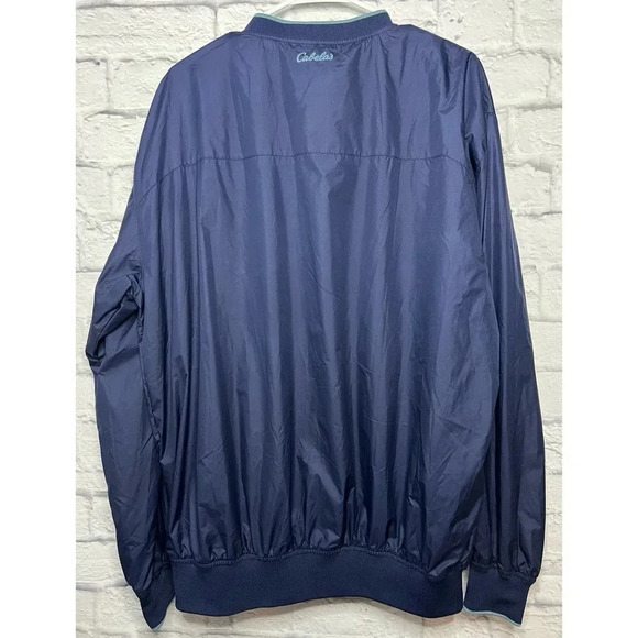 Cabelas L Tall Blue Windbreaker. - Picture 3 of 7
